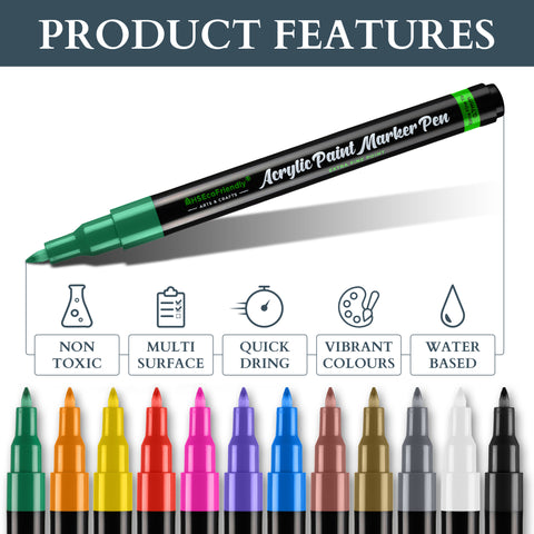 Acrylic Paint Pens - 12 Pack